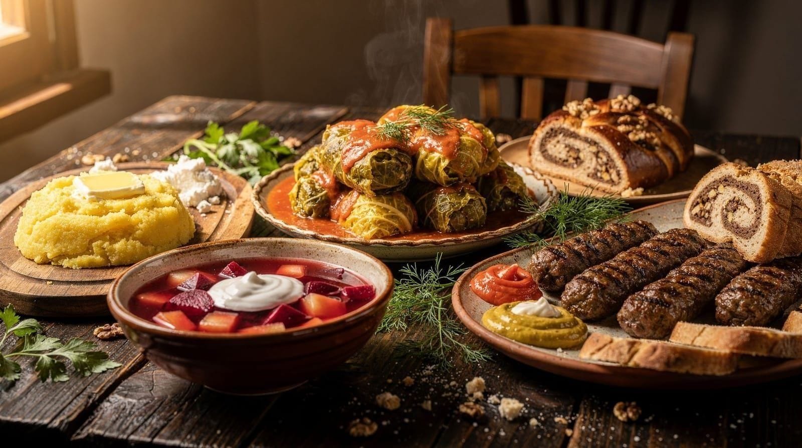 Platos tradicionales rumanos: qué pedir y qué esperar — La guía definitiva de la comida tradicional rumana: mici, sarmale, ciorbă, mămăl
